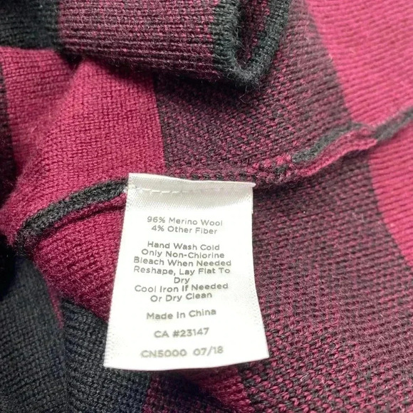 Talbots Buffalo plaid merino wool duster cardigan no size tag - Picture 5 of 5